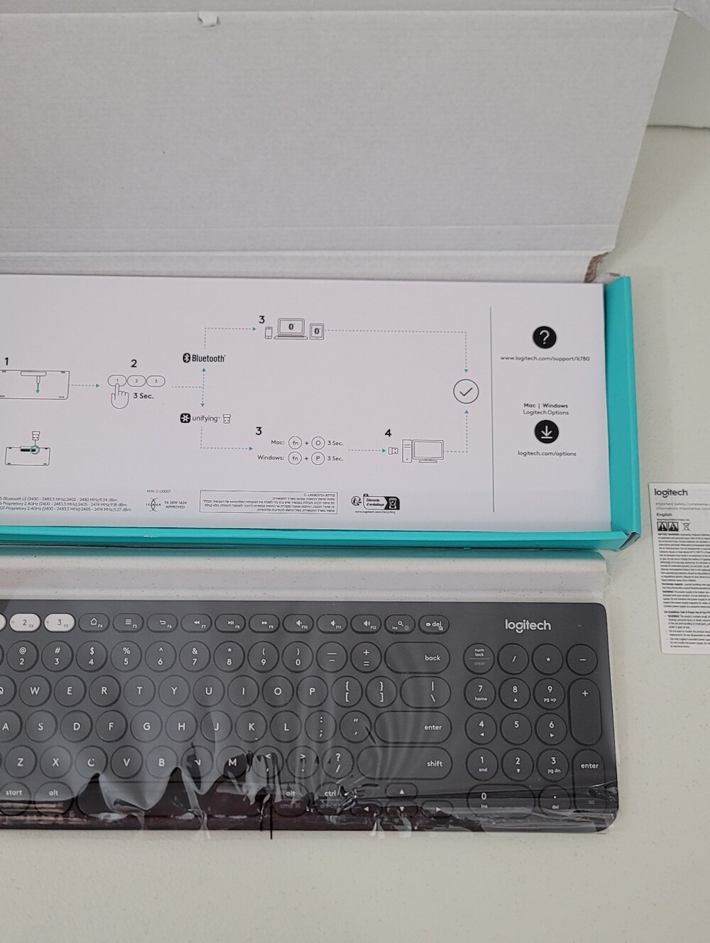 Logitech K780 Multi Device Wireless Keyboard Complete In Box! - Picture 9 of 11